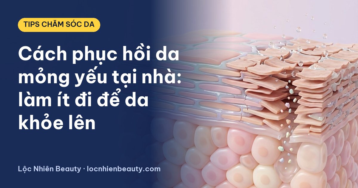 Cách phục hồi da mỏng yếu tại nhà: làm ít đi để da khỏe lên